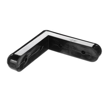 Picture of 4-1/16" L x 1" W x 7/8" H Black PVC Corner Bumper With Rounded Ends