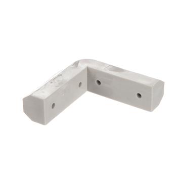 Picture of 3-3/8" L x 1" W x 7/8" H Gray PVC Contempo Corner Bumper Interface With Hole Plugs