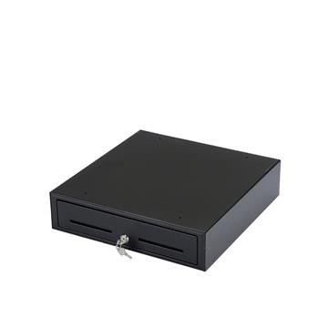 Picture of Black Powder Coated Steel Cash Drawer with Removable Currency Tray