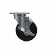 Picture of Medium Duty 2-3/8" x 3-5/8"  Plate Caster With 4" Black Polyolefin Wheel With Brake
