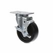 Picture of Medium Duty 2-3/8" x 3-5/8"  Plate Caster With 4" Black Polyolefin Wheel With Brake