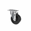 Picture of Medium Duty 2-3/8" x 3-5/8"  Plate Caster With 4" Black Polyolefin Wheel