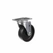 Picture of Medium Duty 2-3/8" x 3-5/8"  Plate Caster With 4" Black Polyolefin Wheel