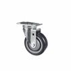 Picture of Medium Duty 2-3/8" x 3-5/8"  Plate Caster With 4" Blue Polyurethane Wheel