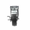 Picture of Medium Duty 2-3/8" x 3-5/8"  Plate Caster With 5" Black Rubber Wheel With Brake