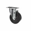 Picture of Medium Duty 2-3/8" x 3-5/8"  Plate Caster With 5" Black Rubber Wheel