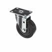 Picture of Medium Duty 2-3/8" x 3-5/8"  Plate Caster With 5" Black Rubber Wheel