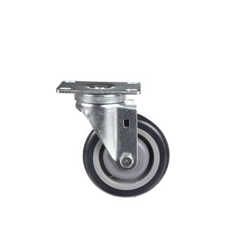 Picture of Medium Duty 2-3/8" x 3-5/8"  Plate Caster With 5" Blue Polyurethane Wheel