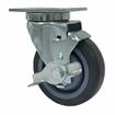 Picture of Medium Duty 2-3/8" x 3-5/8"  Plate Caster With 5" Gray Polyurethane Wheel With Brake