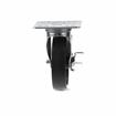 Picture of Medium Duty 4" x 4" Universal Plate Caster With 5" Black Polyolefin Wheel With Brake