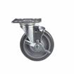 Picture of Medium Duty 4" x 4" Universal Plate Caster With 5" Gray Polyurethane Wheel With Brake