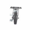 Picture of Medium Duty 4" x 4" Universal Plate Caster With 5" Gray Polyurethane Wheel With Brake