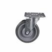 Picture of Medium Duty 4" x 4" Universal Plate Caster With 5" Gray Polyurethane Wheel With Brake