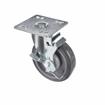 Picture of Medium Duty 4" x 4" Universal Plate Caster With 5" Gray Polyurethane Wheel With Brake