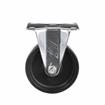 Picture of Medium Duty 2-3/8" x 3-5/8"  Rigid Plate Caster With 5" Black Polyolefin Wheel