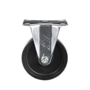 Picture of Medium Duty 2-3/8" x 3-5/8"  Rigid Plate Caster With 5" Black Polyolefin Wheel