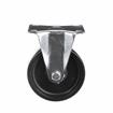 Picture of Medium Duty 2-3/8" x 3-5/8"  Rigid Plate Caster With 5" Black Polyolefin Wheel