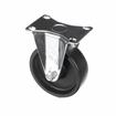 Picture of Medium Duty 2-3/8" x 3-5/8"  Rigid Plate Caster With 5" Black Polyolefin Wheel