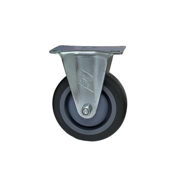 Picture of Medium Duty 2-3/8" x 3-5/8"  Rigid Plate Caster With 5" Gray Polyurethane Wheel
