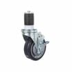 Picture of Medium Duty 1" Expanding Stem Caster With 3" Blue Polyurethane Wheel With Brake