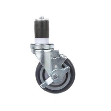 Picture of Medium Duty 1" Expanding Stem Caster With 4" Blue Polyurethane Wheel With Brake