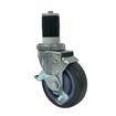 Picture of Medium Duty 1-1/4" Expanding Stem Caster With 4" Gray Polyurethane Wheel With Brake