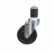 Picture of Medium Duty 1-1/2" Expanding Stem Caster With 4" Black Rubber Wheel With Brake