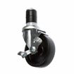 Picture of Medium Duty 1-5/8" Expanding Stem Caster With 3" Black Polyolefin Wheel With Brake