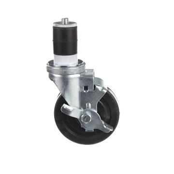 Picture of Medium Duty 1-5/8" Expanding Stem Caster With 3" Black Rubber Wheel With Brake