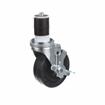 Picture of Medium Duty 1-5/8" Expanding Stem Caster With 3" Black Rubber Wheel With Brake