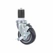 Picture of Medium Duty 1-5/8" Expanding Stem Caster With 3" Blue Polyurethane Wheel With Brake