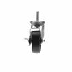 Picture of Medium Duty 1/2-13 x 1-1/2" Threaded Stem Caster With 3" Black Polyolefin Wheel With Brake