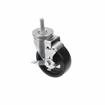 Picture of Medium Duty 1/2-13 x 1-1/2" Threaded Stem Caster With 3" Black Polyolefin Wheel With Brake