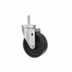 Picture of Medium Duty 1/2-13 x 1-1/2" Threaded Stem Caster With 3" Black Polyolefin Wheel