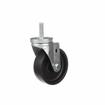 Picture of Medium Duty 1/2-13 x 1-1/2" Threaded Stem Caster With 3" Black Polyolefin Wheel