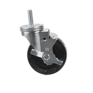 Picture of Medium Duty 1/2-13 x 1-1/2" Threaded Stem Caster With 3" Black Rubber Wheel