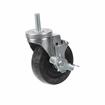 Picture of Medium Duty 1/2-13 x 1-1/2" Threaded Stem Caster With 3" Black Rubber Wheel