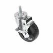 Picture of Medium Duty 1/2-13 x 1-1/2" Threaded Stem Caster With 3" Black Rubber Wheel