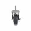 Picture of Medium Duty 1/2-13 x 1-1/2" Threaded Stem Caster With 3" Blue Polyurethane Wheel With Brake