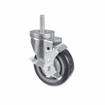 Picture of Medium Duty 1/2-13 x 1-1/2" Threaded Stem Caster With 3" Blue Polyurethane Wheel With Brake