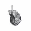 Picture of Medium Duty 1/2-13 x 1-1/2" Threaded Stem Caster With 3" Blue Polyurethane Wheel With Brake
