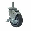 Picture of Medium Duty 1/2-13 x 1-1/2" Threaded Stem Caster With 4" Gray Polyurethane Wheel With Brake