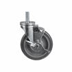 Picture of Medium Duty 5/8-11 x 1-1/2" Threaded Stem Caster With 5" Gray Polyurethane Wheel With Brake