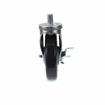 Picture of Medium Duty 5/8-11 x 1" Threaded Stem Caster With 5" Blue Polyurethane Wheel With Brake