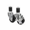 Picture of Caster Kit, Medium Duty 1-5/8" Expanding Stem Caster With 3" Black Polyolefin Wheel, 2 Brake And 2 Non-Brake In Retail Box