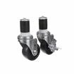 Picture of Caster Kit, Medium Duty 1-5/8" Expanding Stem Caster With 3" Black Polyolefin Wheel, 2 Brake And 2 Non-Brake In Retail Box