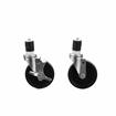 Picture of Caster Kit, Medium Duty 1-5/8" Expanding Stem Caster With 5" Black Polyolefin Wheel, 2 Brake And 2 Non-Brake In Retail Box