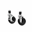 Picture of Caster Kit, Medium Duty 1-5/8" Expanding Stem Caster With 5" Black Polyolefin Wheel, 2 Brake And 2 Non-Brake In Retail Box