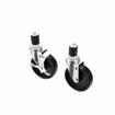 Picture of Caster Kit, Medium Duty 1-5/8" Expanding Stem Caster With 5" Black Polyolefin Wheel, 2 Brake And 2 Non-Brake In Retail Box