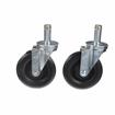 Picture of Caster Kit, Medium Duty .846" x 2-3/4" Spring Ring Stem Caster With 5" Black Polyolefin Wheel, 2 Brake And 2 Non-Brake In Retail Box